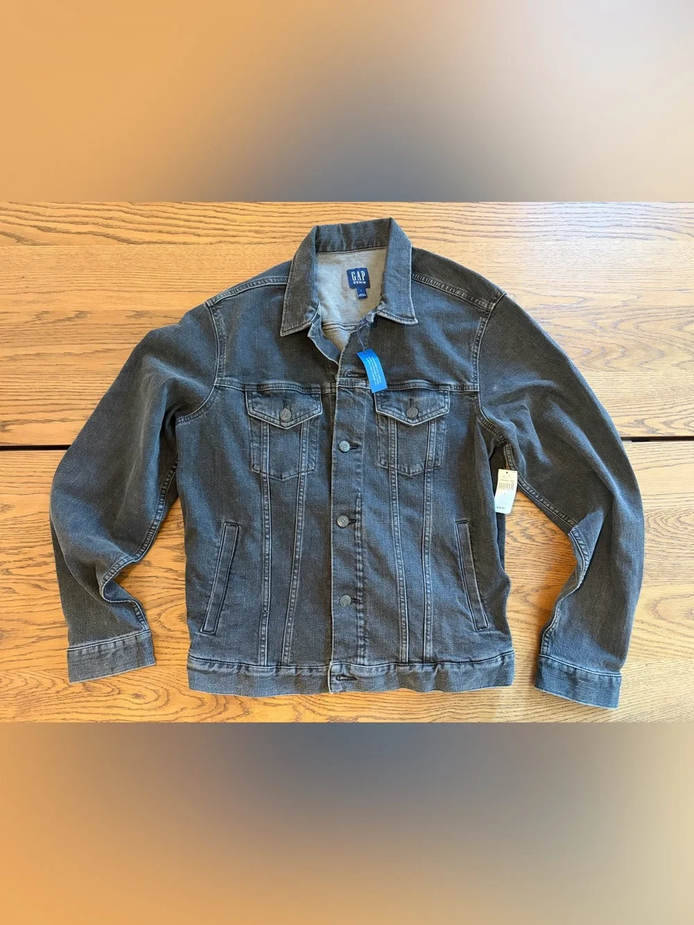 Men’s Gap Washed Black Denim Jacket Size  Large